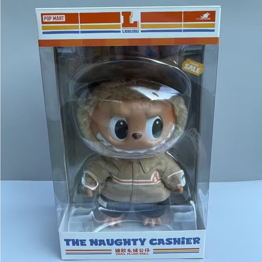 Labubu The Naughty Cashier Stuffed Animal - Tan